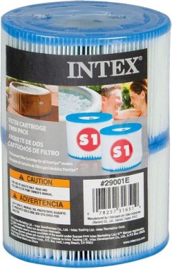 Intex Filterkartusche - Typ S1 - 2 Stück 4,3cm (innen), 10,8cm (außen), 7,5 cm(Höhe) - Single 129001