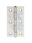 Preview: Alberts Scharnier, Schmal: Stahl roh, sendzimirverzinkt, mit vernietetem Edelstahlstift 64x34x1mm 345396