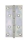 Preview: Alberts Scharnier, Schmal: Stahl roh, sendzimirverzinkt, mit vernietetem Edelstahlstift 100x52x1,25mm 345426