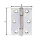 Preview: Alberts Scharnier, Halbbreit: Stahl roh, sendzimirverzinkt 51x37,2x1mm 345884