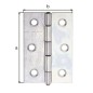 Preview: Alberts Scharnier, Halbbreit: Stahl roh, sendzimirverzinkt 63x46x1,2mm 345891