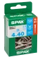 Preview: SPAX Edelstahlschraube, 4 x 40 mm, 25 Stück, Teilgewinde, Senkkopf, T-STAR plus T20, 4CUT, Edelstahl rostfrei A2, 4197000400402 4