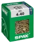 Preview: SPAX Universalschraube, 4 x 40 mm, 400 Stück, Vollgewinde, Senkkopf, Kreuzschlitz Z2, 4CUT, YELLOX, 4081020400408 4