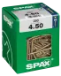 Preview: SPAX Universalschraube, 4 x 50 mm, 250 Stück, Vollgewinde, Senkkopf, Kreuzschlitz Z2, 4CUT, YELLOX, 4081020400508 4
