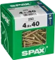 Preview: SPAX Universalschraube, 4,5 x 40 mm, 250 Stück, Vollgewinde, Senkkopf, Kreuzschlitz Z2, 4CUT, YELLOX, 4081020450408 3