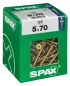 Preview: SPAX Universalschraube, 5 x 70 mm, 125 Stück, Teilgewinde, Senkkopf, Kreuzschlitz Z2, 4CUT, YELLOX, 4081020500708 4