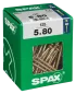 Preview: SPAX Universalschraube, 5 x 80 mm, 125 Stück, Teilgewinde, Senkkopf, Kreuzschlitz Z2, 4CUT, YELLOX, 4081020500808 3