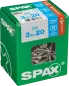 Preview: SPAX Edelstahlschraube, 3,5 x 20 mm, 200 Stück, Vollgewinde, Senkkopf, T-STAR plus T15, 4CUT, Edelstahl rostfrei A2, 4197000350207 4