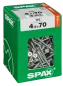 Preview: SPAX Universalschraube, 4,5 x 70 mm, 175 Stück, Teilgewinde, Senkkopf, T-STAR plus T20, 4CUT, WIROX, 4191010450706 3