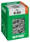 Preview: SPAX Universalschraube, 5 x 60 mm, 250 Stück, Teilgewinde, Senkkopf, T-STAR plus T20, 4CUT, WIROX, 4191010500606 3