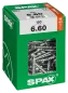Preview: SPAX Universalschraube, 6 x 60 mm, 150 Stück, Teilgewinde, Senkkopf, T-STAR plus T30, 4CUT, WIROX, 4191010600606 3
