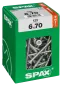 Preview: SPAX Universalschraube, 6 x 70 mm, 125 Stück, Teilgewinde, Senkkopf, T-STAR plus T30, 4CUT, WIROX, 4191010600706 3