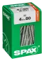 Preview: SPAX Universalschraube, 4,5 x 80 mm, 50 Stück, Teilgewinde, Senkkopf, T-STAR plus T20, 4CUT, WIROX, 4191010450807 3