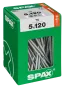 Preview: SPAX Universalschraube, 5 x 120 mm, 75 Stück, Teilgewinde, Senkkopf, T-STAR plus T20, 4CUT, WIROX, 4191010501206 3