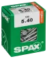 Preview: SPAX Universalschraube, 5 x 40 mm, 100 Stück, Teilgewinde, Senkkopf, T-STAR plus T20, 4CUT, WIROX, 4191010500407 3