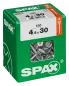 Preview: SPAX Universalschraube, 4,5 x 30 mm, 150 Stück, Teilgewinde, Senkkopf, T-STAR plus T20, 4CUT, WIROX - 4191010450307 4