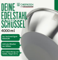 Preview: Fackelmann Chefkoch Edelstahlschüssel 4 Liter, spülmaschinengeeignet, 23225