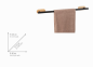 Preview: Wenko Turbo-Loc® Badetuchstange Uno Mod. Orea Bamboo Befestigung ohne bohren, 25369100