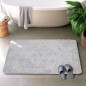 Preview: Wenko Badteppich Badia, grau, Polyester, 60x90 cm rutschfester TPR-Rücken, waschbar, 26271100