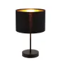 Preview: CASAYA Tischlampe Liperi, E27, schwarz-goldfarben, H 33 cm, 997176