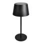 Preview: CASAYA LED-Tischleuchte Soelu, ØxH 13 x 30,5 cm, warmweiß, 280 lm, dimmbar, schwarz, 997301