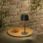 Preview: CASAYA LED-Tischleuchte Soelu, ØxH 13 x 30,5 cm, warmweiß, 280 lm, dimmbar, schwarz, 997301