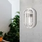 Preview: Casaya LED-Außenleuchte Korbi, E27, BxHxT: 20,5 x 9,5 x 12 cm, oval, weiß, 997346