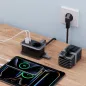 Preview: Technaxx Reisesteckdose 230V, 1 x USB-A und 2 x USB-C (PD 20 W), schwarz/grau5338