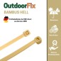 Preview: OutdoorFix Kabelbinder 150 x 3,5 mm, 50 Stk, Bambus hell, Wetterfest, UV-beständig, 22560