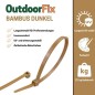 Preview: OutdoorFix Kabelbinder 200 x 4,6 mm, 50 Stk, Bambus/Schilf dunkel, Wetterfest, UV-beständig, 22563