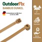 Preview: OutdoorFix Kabelbinder 200 x 4,6 mm, 50 Stk, Bambus/Schilf dunkel, Wetterfest, UV-beständig, 22563