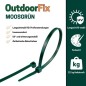 Preview: OutdoorFix Kabelbinder 150 x 3,5 mm, 50 Stk, Moosgrün, Wetterfest, UV-beständig, 22566