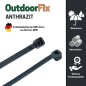 Preview: OutdoorFix Kabelbinder 150 x 3,5 mm, 50 Stk, Anthrazitgrau, Wetterfest, UV-beständig, 22568