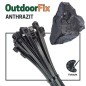 Preview: OutdoorFix Kabelbinder 200 x 4,6 mm, 50 Stk, Anthrazitgrau, Wetterfest, UV-beständig, 22569