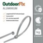Preview: OutdoorFix Kabelbinder 200 x 4,6 mm, 50 Stk, Aluminium, Wetterfest, UV-beständig, 22571