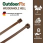 Preview: OutdoorFix Kabelbinder 150 x 3,5 mm, 50 Stk, Weidenholz hell, Wetterfest, UV-beständig, 22574