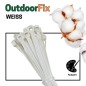 Preview: OutdoorFix Kabelbinder 150 x 3,5 mm, 50 Stk, Weiß, Wetterfest, UV-beständig, 22578