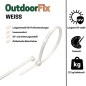 Preview: OutdoorFix Kabelbinder 150 x 3,5 mm, 50 Stk, Weiß, Wetterfest, UV-beständig, 22578