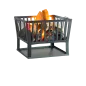 Preview: Barbecook Feuerkorb Classic Squadra, Stahl, 62 x 62 x 49 cm, BC-WOO-6012