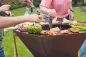 Preview: Barbecook Feuerschale mit Feuerplatte Nestor Original BBQ Grill aus Cortenstahl, 92x92x101cm, BC-WOO-6023