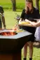 Preview: Barbecook Feuerschale mit Feuerplatte Nestor Original BBQ Grill aus Cortenstahl, 92x92x101cm, BC-WOO-6023