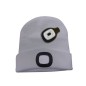 Preview: Velamp Unisex Haube mit LED-Frontleuchte, 100 Lumen, wiederaufladbar, Grau, 50CAP01