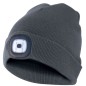Preview: Velamp Unisex Haube mit LED-Frontleuchte, 100 Lumen, wiederaufladbar, Anthrazit, 51CAP02