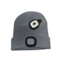 Preview: Velamp Unisex Haube mit LED-Frontleuchte, 100 Lumen, wiederaufladbar, Anthrazit, 51CAP02