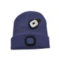 Preview: Velamp Unisex Haube mit LED-Frontleuchte, 100 Lumen, wiederaufladbar, Navy Blau, 50CAP04
