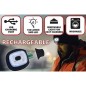 Preview: Velamp Unisex Haube mit LED-Frontleuchte, 100 Lumen, wiederaufladbar, Orange, 50CAP10