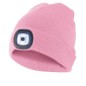 Preview: Velamp Unisex Haube mit LED-Frontleuchte, 100 Lumen, wiederaufladbar, Rosa, 50CAP11