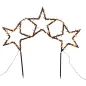 Preview: Gartenstecker Snake Light, mit 3 Sternen, L100 x H60 cm, Metall, 1106567