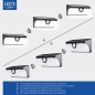 Preview: Verbindbare LED-Solar-Wandleuchte, IP65 Sensor, Bluetooth, 300423