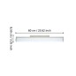 Preview: EGLO LED Wandlampe Calnova, Spiegelleuchte, P44, 60cm, 1550lm, nickel-matt, 94716